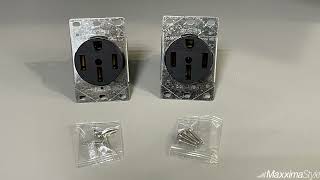 50A 125250V Single Receptacle Outlet NEMA 1450R Electric Vehicle Outlet 2Pack [upl. by Gwenni317]