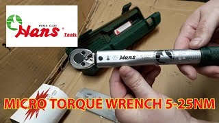 Hans Micro Torque Wrench 525 Nm  Unboxing [upl. by Gavette]