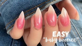 EASIEST and FASTEST Baby Boomer dip powder nails EVER [upl. by Htebaras]