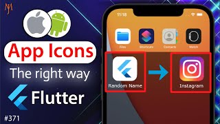 Flutter Tutorial  How to Change App Icon and App Name  The Right Way  Android amp iOS [upl. by Yoral]