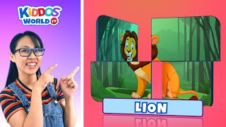 Guess the Animal Name Puzzle Game  Learning Different Kinds of Animals of the World with Miss V [upl. by Sabah]