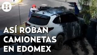 ¡Alerta en el Edomex por robo de vehículos Nuevo modus operandi para robar camionetas en Naucalpan [upl. by Brunhilde]