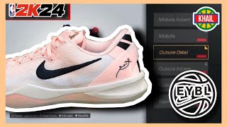 NBA 2K24 Nike Kobe 8 ‘EYBL’ Creation Tutorial NBA 2K Shoe Creator [upl. by Puglia]