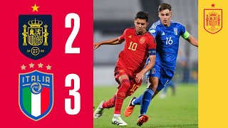 RESUMEN  España 23 Italia  Semifinal Europeo sub19  🔴 SEFUTBOL [upl. by Cherie]