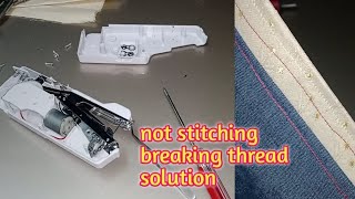 Handheld Sewing Machine Breaking Thread Not Stitching Easy Solution [upl. by Eibur]