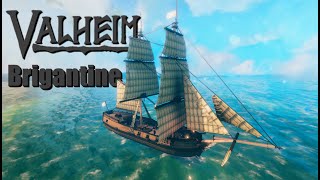 Valheim  Brigantine Ship SUPER DETAILED [upl. by Sanborn]