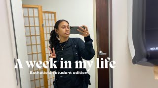 DAY IN THE LIFE OF AN ESTHETICIAN STUDENT  week 3 at aveda [upl. by Nivle100]