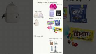 Pack for a sleepover With your Bestiescomment ideas for me ￼ [upl. by Lelah]