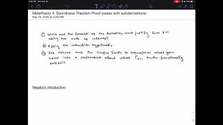 Metatheory 4 Soundness Theorem Proof cases with subderivations [upl. by Worden208]