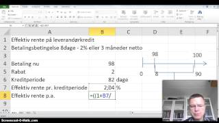 Leverandørkredit  effektiv rente [upl. by Naima]