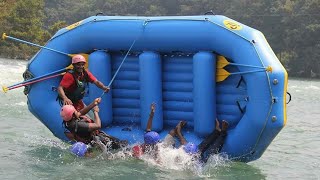 Dandeli River Rafting  Boat Falling  Rescue  Ganeshgudi [upl. by Japheth]