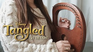 I SEE THE LIGHT ✨ Tangled  Lyre harp cover  janine faye [upl. by Guglielma]