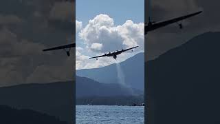 Iconic MARTIN MARS WATER BOMBER Last Take Off And Flyover Sproat Lake [upl. by Nnylhsa]