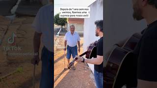 REAÇÃO DO AVÔ DEPOIS DE UM ANO SEM SI VEREM sertanejo sertanejoagro musica fazenda [upl. by Nosnorb]