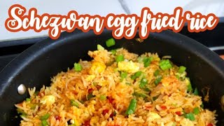 Schezwan egg fried rice ❤️ [upl. by Attoynek]