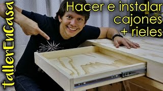 Como hacer cajones e instalar correderasrieles ¿solo con un taladro [upl. by Samtsirhc]