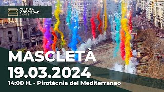 Mascletà 19 de Marzo Pirotecnia Mediterráneo  Fallas 2024  Retransmisión en directo [upl. by Margit]