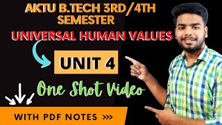 Uhv unit 4  universal human values btech 2nd year  uhv aktu engineertamori [upl. by Fenwick]