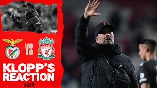 Jürgen Klopps reaction as Reds take advantage over Benfica in UCL quarterfinals [upl. by Dag9]