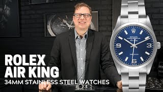 Rolex Air King 34mm Stainless Steel Watches 14010 vs 14000  SwissWatchExpo [upl. by Bruce]