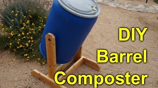 DIY composter tumbler  55 gallon barrel project [upl. by Naquin516]