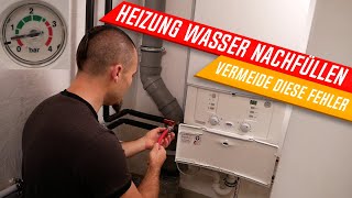 Heizungswasser nachfüllen Heizung befüllen Gastherme Druck zu niedrig Heizkosten einsparen [upl. by Lorena]