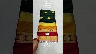 Beutiful 3D Mysore silk sarees mysoresilksarees mysorecrepesilksaree sarees silksarees shorts [upl. by Tilly89]