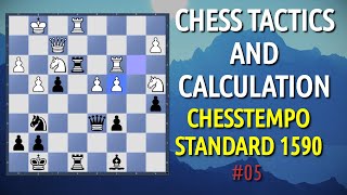 The Importance of Move Order in Chess Tactics  Chesstempo Standard 1590  05 [upl. by Essyla]