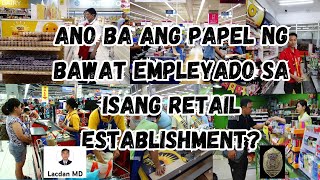 ANO BA ANG PAPEL O GAMPANIN NG BAWAT EMPLEYADO SA ISANG RETAIL ESTABLISHMENT [upl. by Rubel30]