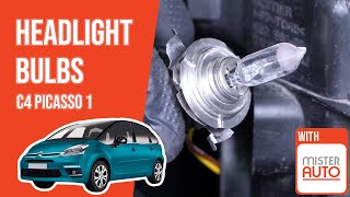 How to replace the headlight bulbs C4 Picasso mk1 💡 [upl. by Relyk]