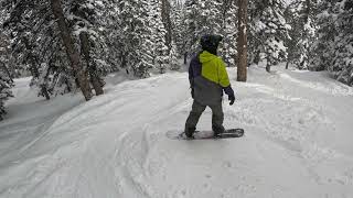 EP2 4824 Solar Eclipse Snowboarding Brighton Ski Resort with Rad and Jenn [upl. by Yeblehs]