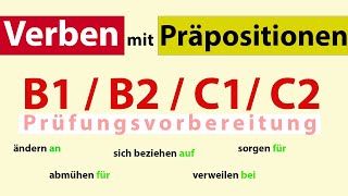 Verben mit Präpositionen B1  B2  C1  C2  Beispielsätze [upl. by Imoyik]