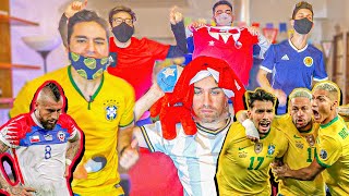 Reacciones de amigos  Brasil vs Chile  Copa América 2021 [upl. by Schriever]