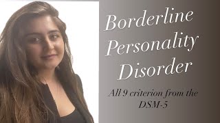 Borderline Personality Disorder Every criterion from the DSM 5 [upl. by Anawqahs629]