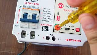 Microtail ELCB 32 Amp Single Phase 2 Pole ELCB  RCCB  ISI Marked MCB [upl. by Encratia]