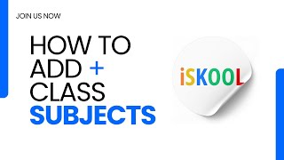 How to add class subjects in iSkool ERP 2025 [upl. by Eeliram]