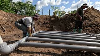 WALL COLLAPSES SMASHING breaking shovel on workers head on Lower GAHT pipe construction assembly [upl. by Gula528]