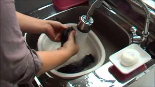 가죽장갑 물세탁  Leather gloves wet cleaning [upl. by Shirline]