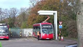 Route 358 at Orpington Station  how they topup the charge at each end of the 15mile run 22 Nov 24 [upl. by Eecram946]