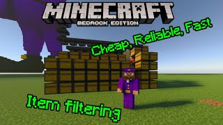 Cheap Fast Effective Item sorter for Minecraft Bedrock [upl. by Vincents]