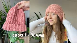 CROCHET BEANIE  easiest beginner friendly tutorial [upl. by Fregger489]