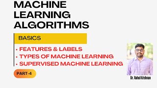 Features amp LABELS Types of Machine Learning Supervised Machine learning microtalks [upl. by Hepzi]