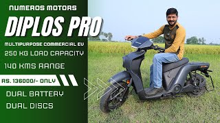 140 kms Range  ₹136 lakh  Diplos Pro EV Detailed Tamil Review  250 kgs loading Commercial EV [upl. by Thetis]