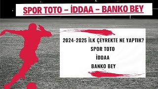 Spor Toto v İddaada İlk Çeyrekte Ne Yaptık SporToto sportototahminleri iddaa iddaatahminleri [upl. by Amanda]