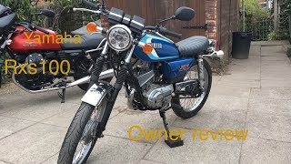 Yamaha RXS 100 classic Japanese Two stroke owner review and short ride [upl. by Jeannie]