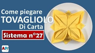 Come piegare tovagliolo di carta a forma di fiore di loto  tovaglioli fai da te [upl. by Henry]