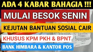 PKH hari ini  4 bantuan sosial 2023 cair besok senin khusus KPM pkh bpnt dan blt el nino cair [upl. by Stutsman]