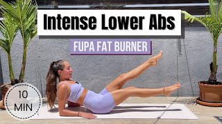 10 Min Intense Lower Abs Workout  FUPA Fat Burner No Equipment [upl. by Nwahser]