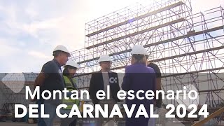 Comienza el montaje del escenario del Carnaval de Las Palmas de Gran Canaria 2024 [upl. by Nirrep]