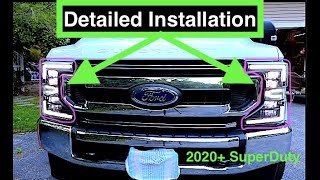 Morimoto XB Headlights Detailed Install  2020 Superduty [upl. by Goodson]